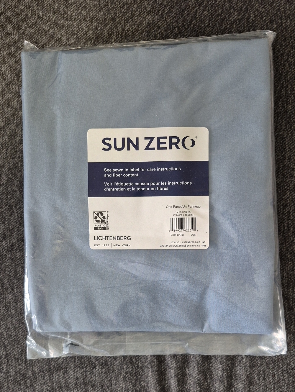 Sun Zero Light Blue Window Panel